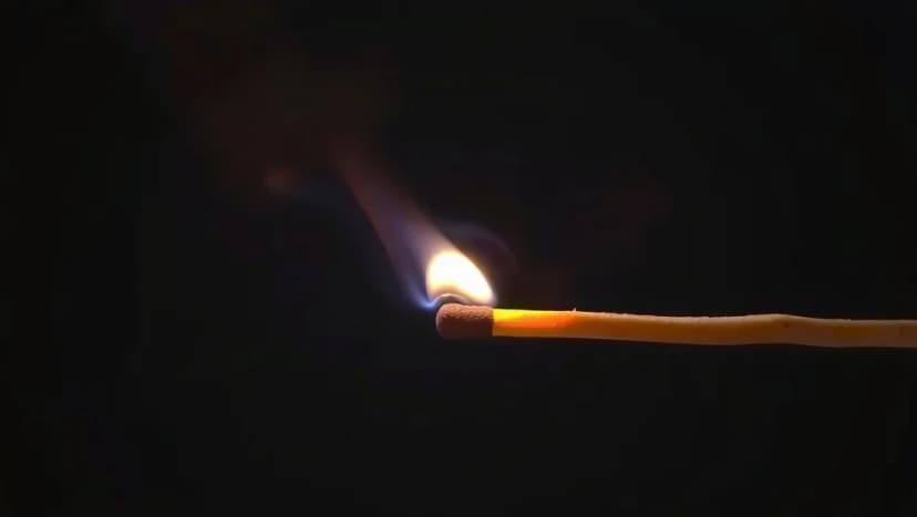Vart brinner det när du tänder en tändsticka