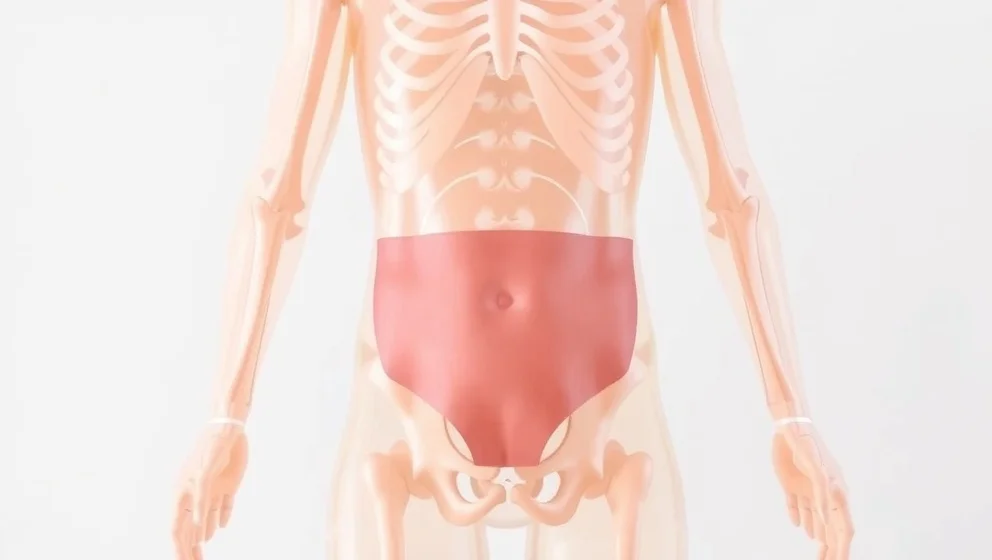 Vart ligger buken på kroppen