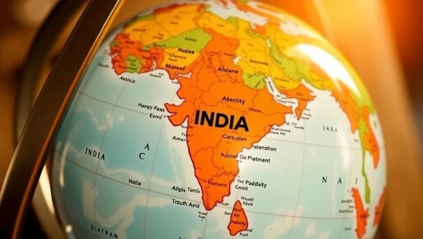 Vart ligger Indien på världskartan