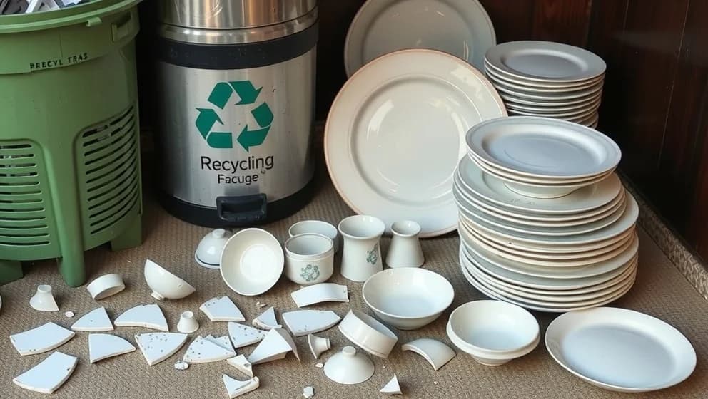 Vart slänger man bruten porslin